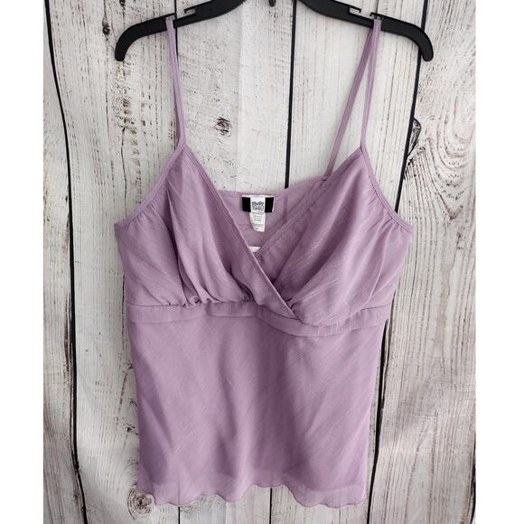 Studio 1940 NEW VTG Y2K FAIRY Purple Silver Shimmer VNeck Tank 20 Plus GOING OUT - Picture 3 of 9